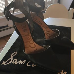 Sam Edelman Okala, black leather heels size 8